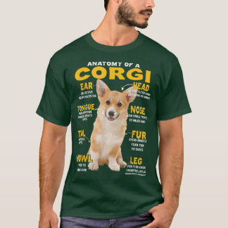 T-shirt Anatomie D'Un Amoureux De Chien Funny Corgi