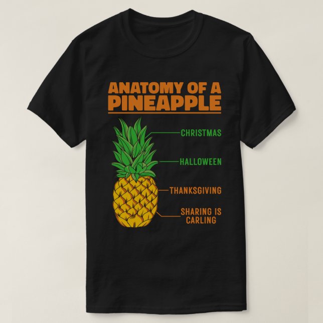 T-shirt Anatomie D'Un Ananas Amateurs Vacances Cool De Fam (Design devant)