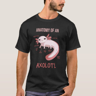 T-shirt Anatomie D'Un Axolotl Biologie Animale Diagra Biol