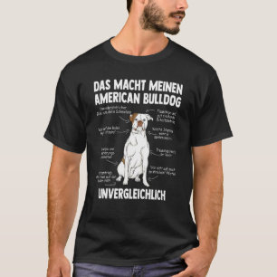 T-shirt Anatomie D'Un Bulldog Américain
