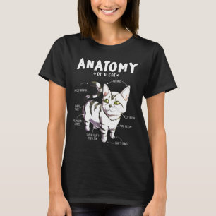 T-shirt Anatomie D'Un Chat Cute Kitten Pet Tee