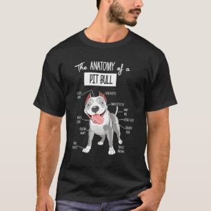 T-shirt Anatomie d'un chien Pitbull