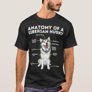 T-shirt Anatomie D'Un Chien Sibérien Husky Funny Propriéta