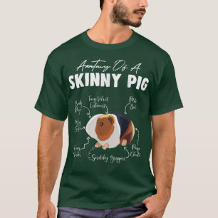 T-shirt Anatomie D'Un Cochon De Guinée Épuré Drôle Animaux