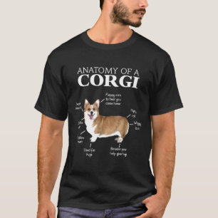 T-shirt Anatomie d'un Corgi Corgis Chien Chiot