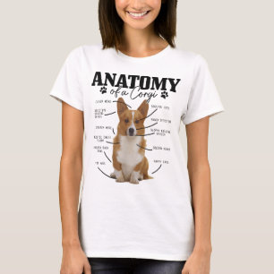 T-shirt Anatomie D'Un Corgi Funny Mignonne Chien Corgi Mam