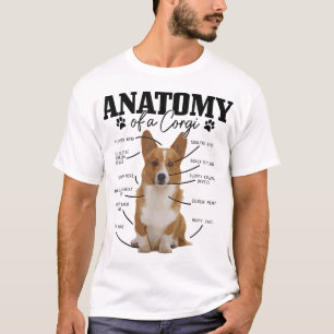 T-shirt Anatomie D'Un Corgi Funny Mignonne Chien Corgi Mam