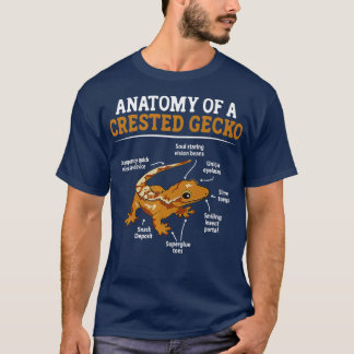 T-shirt Anatomie D'Un Gecko Cresté Eyelash Lizard Herpetol