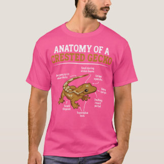 T-shirt Anatomie D'Un Gecko Cresté Eyelash Lizard Herpetol
