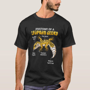 T-shirt Anatomie d'un gecko léopard Lézard Animal Reptile