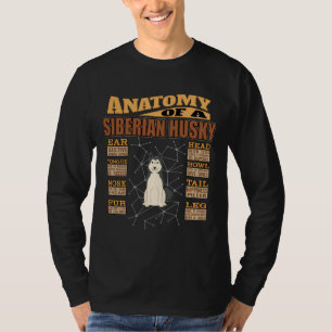 T-shirt Anatomie D'Un Husky Sibérien Amusant Husky Sibérie