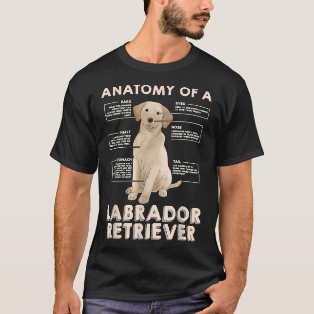 T-shirt Anatomie D'Un Labrador Retriever Idées Pour (Devant)
