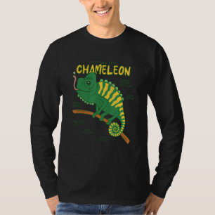 T-shirt Anatomie d'un lézard caméléon retilien