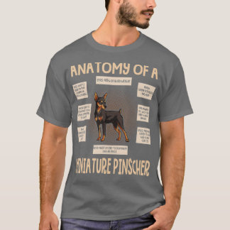 T-shirt Anatomie D'Un Miniature Pinscher Drôle Cadeau De C