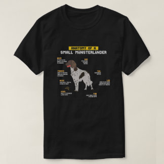 T-shirt Anatomie D'Un Munsterlander Élevant Chien Animaux 