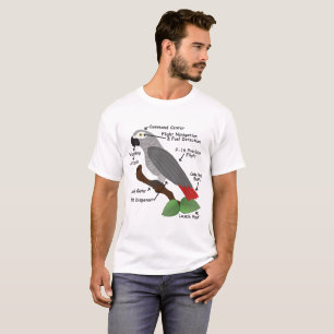 T-shirt Anatomie d'un perroquet de gris africain