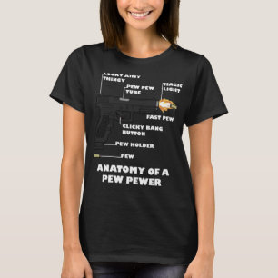 T-shirt Anatomie d'un Pew Pewer Funny 2ème amendement Gun 