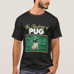 T-shirt Anatomie d'un pug I Pug drôle 81