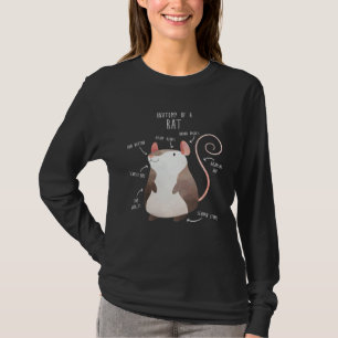 T-shirt Anatomie d'un rat mignon animal de compagnie ronge