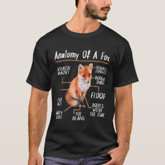 T-shirt Anatomie D'Un Renard Cadeau Renard Rouge
