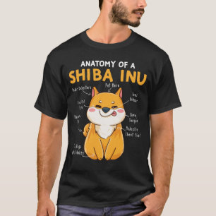 T-shirt Anatomie D'Un Shiba Inu Drôle Shiba Inu Chien Mama