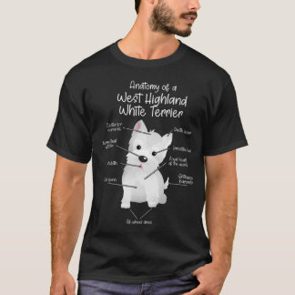 T-shirt Anatomie d'un Terrier blanc West Highland | Westie