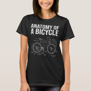 T-shirt Anatomie d'un vélo amusant pièces de vélo Cycliste