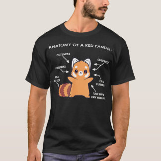 T-shirt Anatomie d'un zoologiste scientifique Red Panda