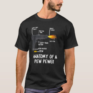 T-shirt Anatomie d'une arme à feu à mâchoire mème Lov