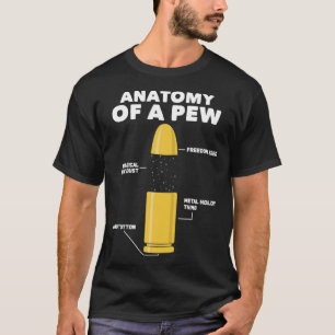 T-shirt Anatomie D'Une Arme À Pew Gun Pour Gun Lover Polic