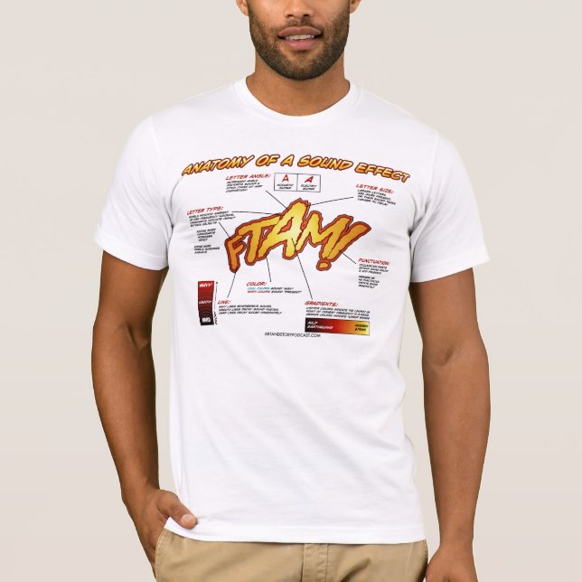T-shirt Anatomie d'une chemise d'effet sonore (Devant)