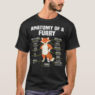 T-shirt Anatomie D'Une Fandom Furry Furries Mignonne Sweet