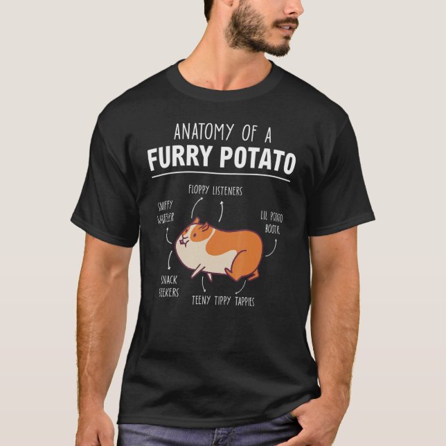 T-shirt Anatomie D'Une Pomme De Terre Furie Pour Le Cochon (Devant)