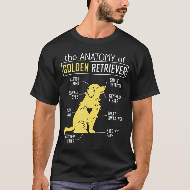 T-shirt Anatomie Golden Retriever (Devant)