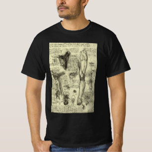 T-shirt Anatomie humaine vintage du larynx de la jambe de