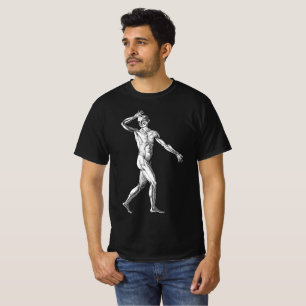 T-shirt Anatomie humaine vintage, muscles du corps masculi
