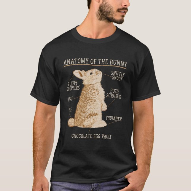 T-shirt Anatomie lapin Lapin Amoureux Animal Animaux Propr (Devant)