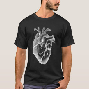 T-shirt Anatomique Coeur Humain Médicale Docteur Coeur Cad