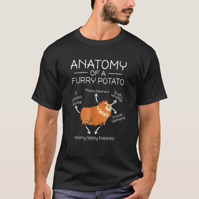 T-shirt Anatomy Of A Furry Potato Guinea Pig Rodent_1 (Devant)