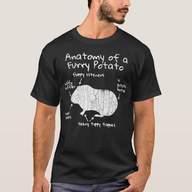 T-shirt Anatomy Of A Guinea Pig Funny Owner Graphic _1  (Devant)