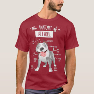 T-shirt Anatomy Of A Pitbull  Dog Lover Tee