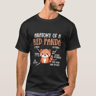 T-shirt Anatomy Of A Red Panda Science Zoologist Panda