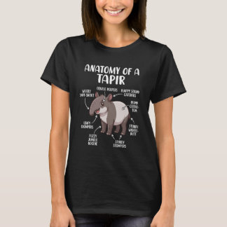 T-shirt Anatomy of Tapir Funny Tapir Lover Costume