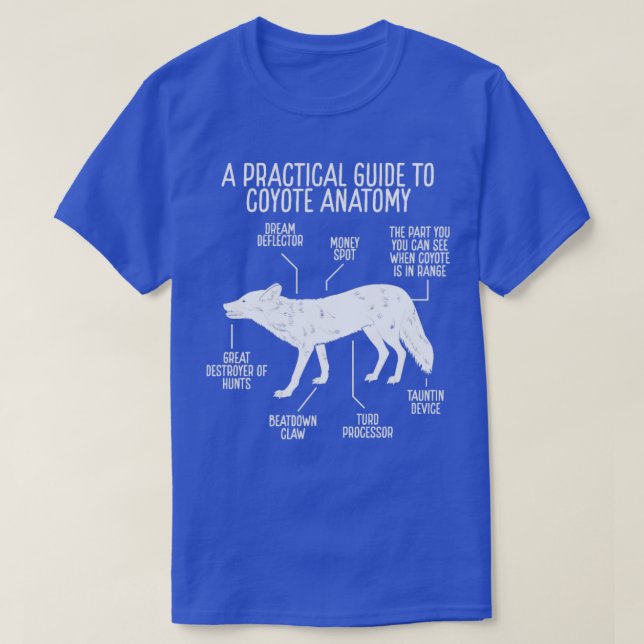 T-shirt Anaytomie de la chasse aux coyotes du prédateur de (Design devant)