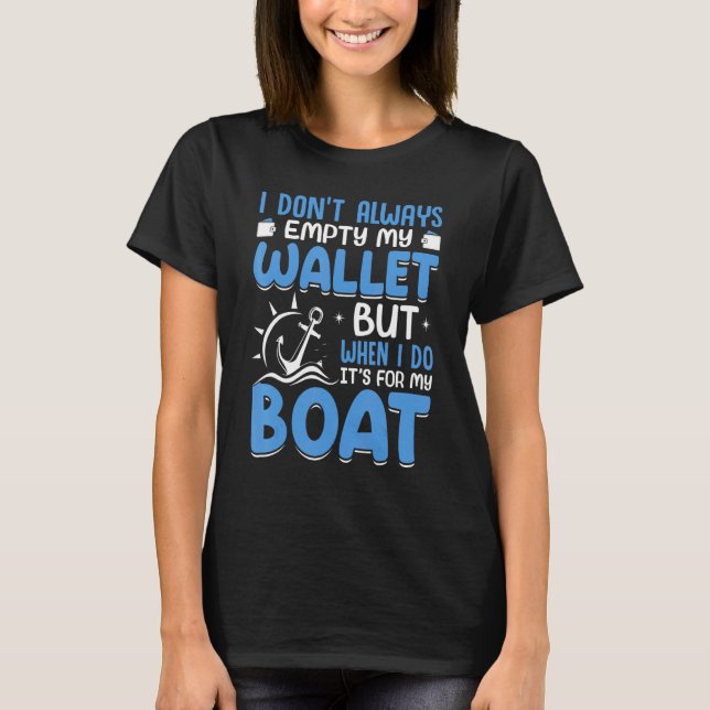 T-shirt Anchor Design With Saying For Captain Pontoon Moto (Devant)