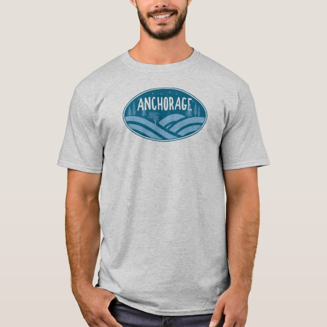 T-shirt Anchorage Alaska extérieur (Devant)