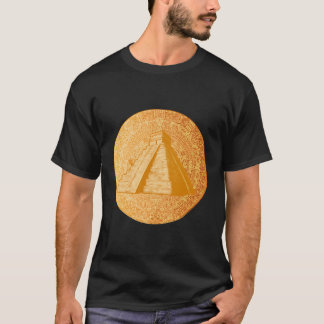 T-shirt Ancien calendrier aztèque Maya Sacré Pyramide Geom