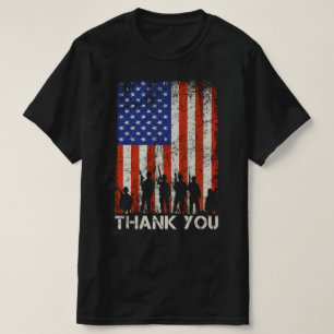 T-shirt ancien combattant merci usa flag vétéran day
