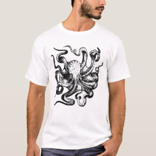T-shirt Ancien dessin de poulpe