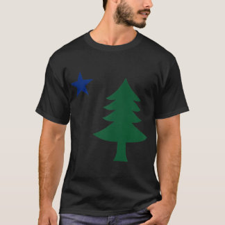 T-shirt Ancien premier drapeau de l'arbre du pin du Maine 
